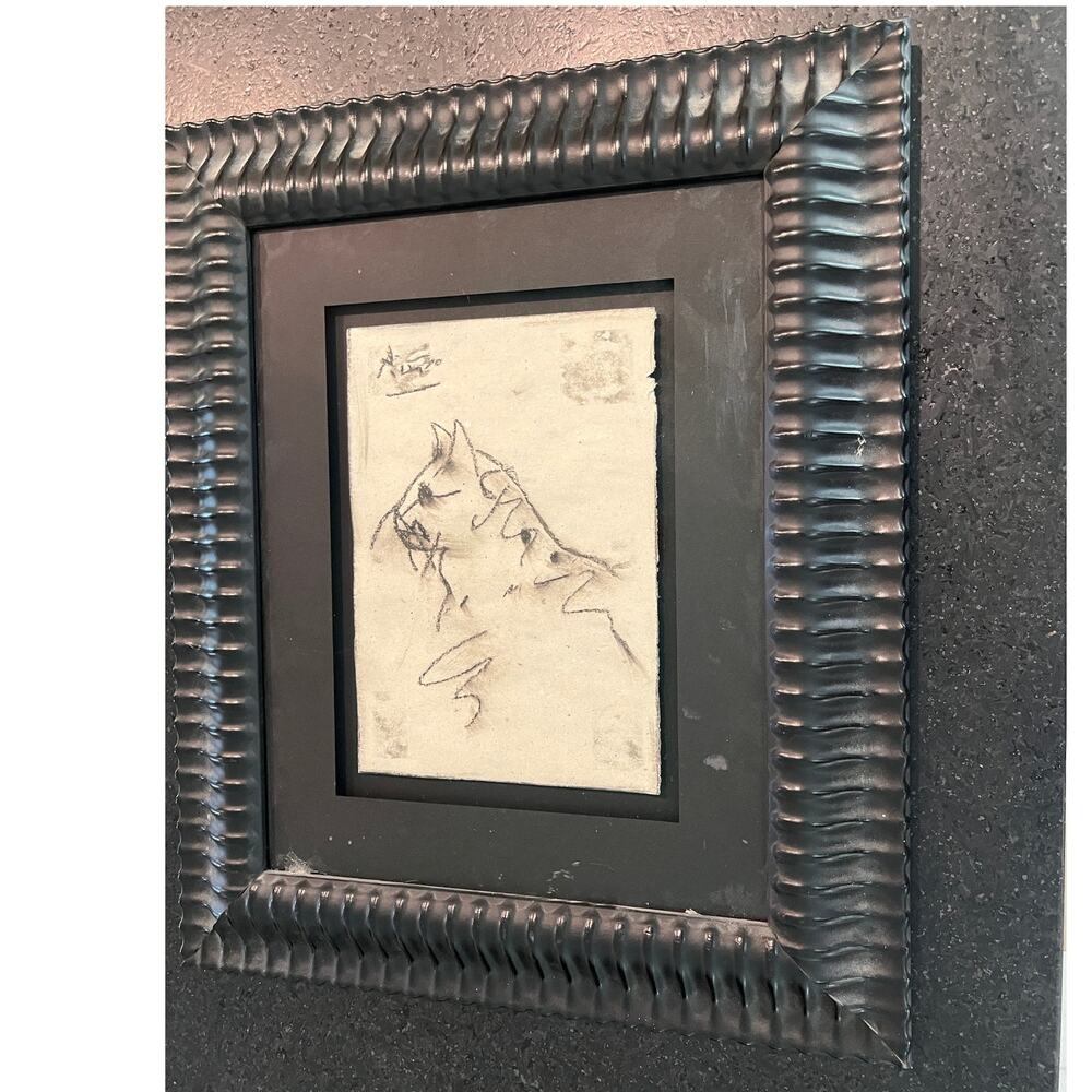 Sketch Cat drawing 1961 by Pablo Picasso Certificate of authenticity wall art